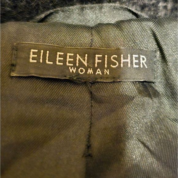 EILEEN FISHER Alpaca Blend Curly Texture Coat - Size 2X - Picture 10 of 11